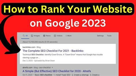 How To Ranking Your Website In 2023 A Securit Tricks Available Only