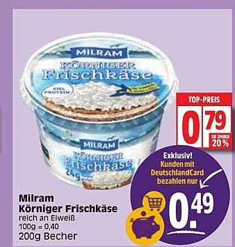 Milram Körniger Frischkäse Angebot bei EDEKA