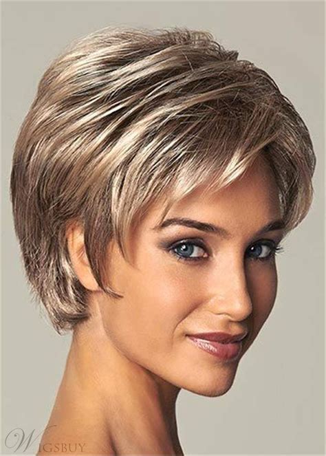 Short Layered Synthetic Capless Black Women Wigs Short