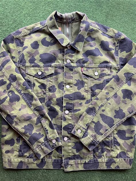 Bape Bape X Levis Camo Trucker Jacket Grailed