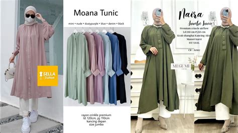 Trend Tunik Masa Kini Setelan One Set Terbaru Baju Gamis Terbaru 2023 Youtube