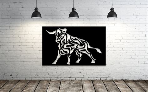 Bull Panel Laser Cut Files SVG DXF Vector Plans Glowforge Etsy