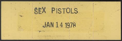 Lot Detail Sex Pistols Original 1978 Winterland Concert Ticket