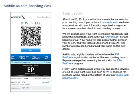 Aa S New Boarding Pass