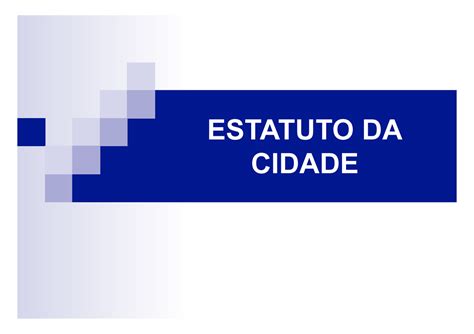 Estatuto Cidade Pdf ESTATUTO DA CIDADE ESTATUTO DA CIDADE