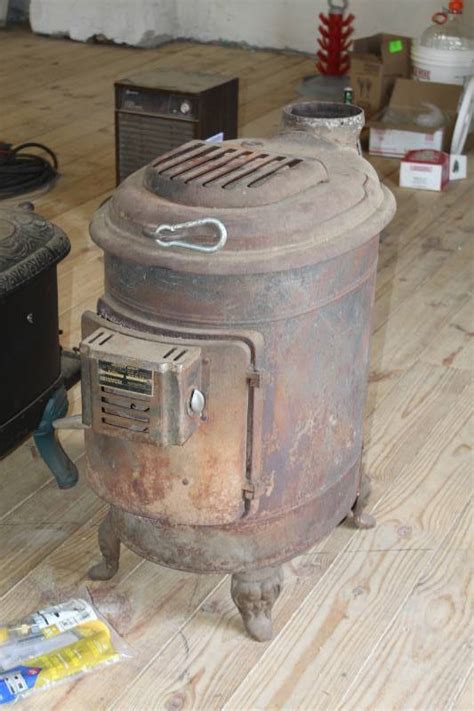 Antique Wood Stove By Ashley Automatic Nice Working Condition Oak Grove Shop Equipment