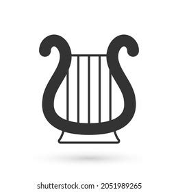 Filled Outline Ancient Greek Lyre Icon Stock Vector Royalty Free