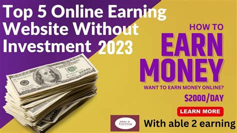 Top Online Earning Website Without Investment Youtube