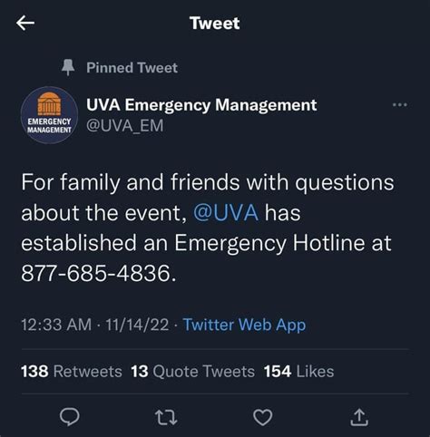 Uva Emergency Hotline R Uva