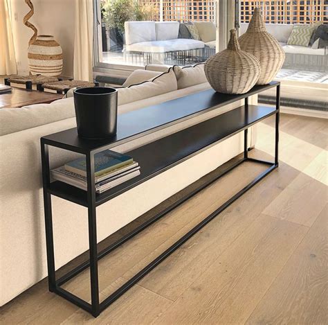 Dos De Canap Console En Acier Thermolaqu Plateaux De Style Loft