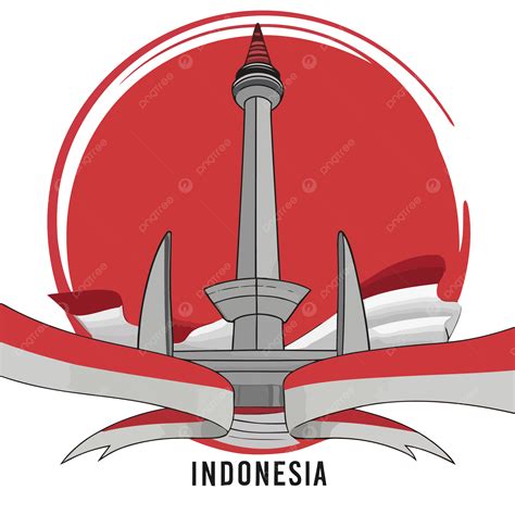 Hari Kemerdekaan Monas Indonesia 2024 Gratis Vektor Indonesia Hari Kemerdekaan Bendera Png