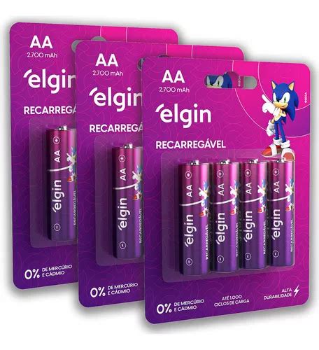 Kit Blister Pilha Recarreg Vel Aa Mah C Elgin