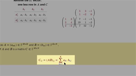 03 Dot Product And Matrix Multiplication Youtube