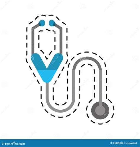 Equipamento Da Saúde Da Medicina Do Estetoscópio Dos Desenhos Animados