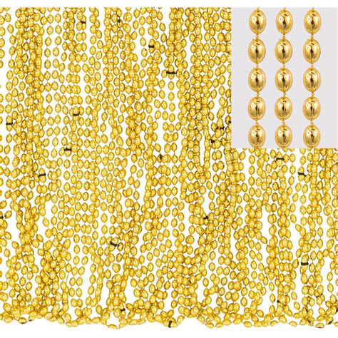 Metallic Gold Bead Necklaces 50ct Party City