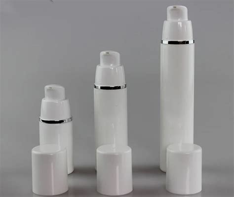 100pcs 15ml White Plastic Airless Vacuum Pump Lotion Bottle With White