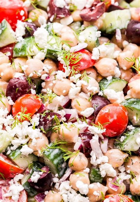 Greek Chickpea Salad With Tzatziki Dressing Recipe Runner