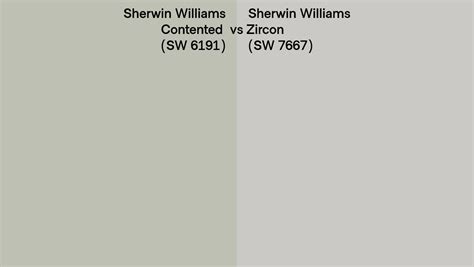 Sherwin Williams Contented Vs Zircon Side By Side Comparison