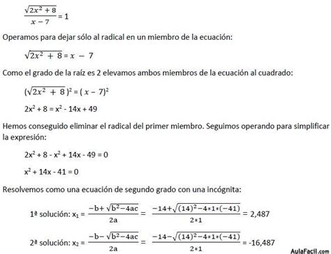 Curso gratis de Ecuaciones Ecuación polinómica irracional AulaFacil