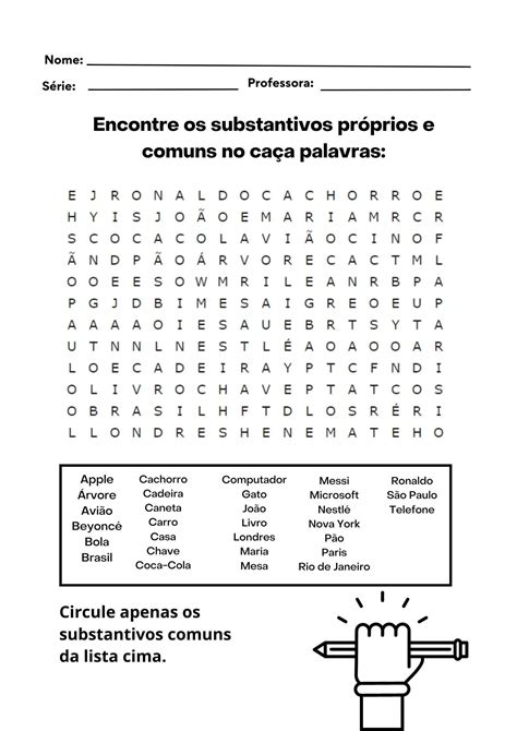 Ca A Palavras Dos Substantivos Librain