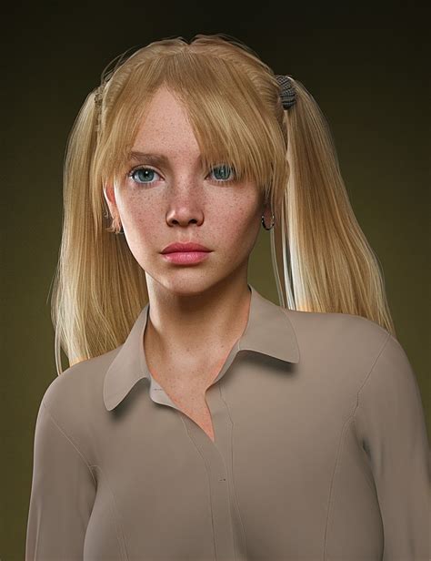 Sc Dforce Pigtails For Genesis Daz D