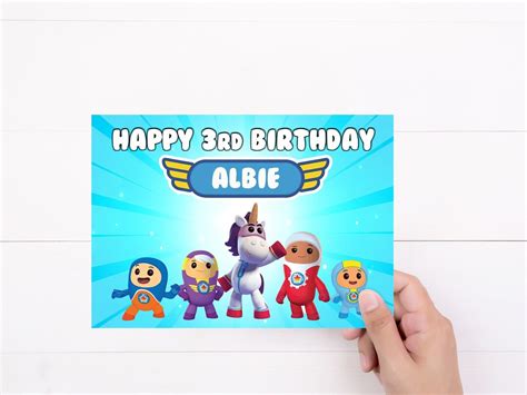 Personalised Go Jetters Birthday Card Custom Name and Age, Party, 2nd ...