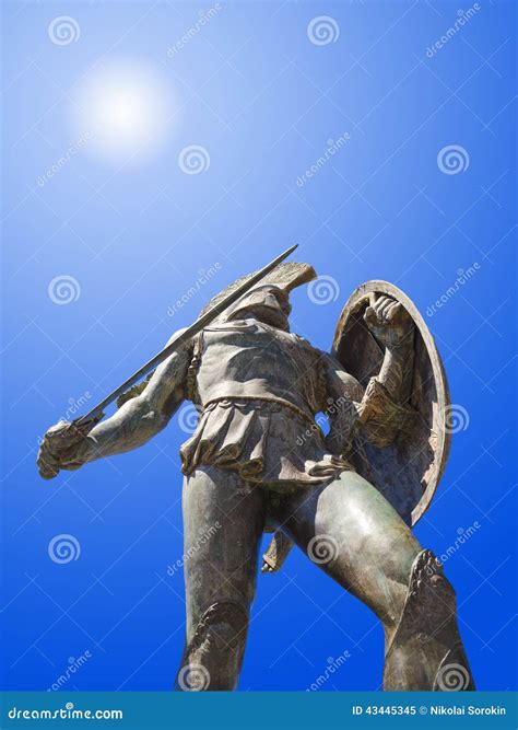 Statue Of King Leonidas In Sparta, Greece Royalty-Free Stock ...