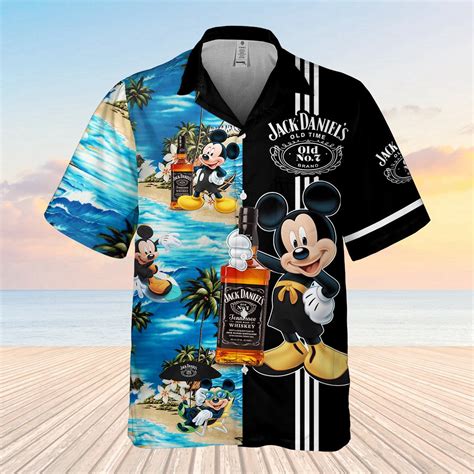 Jack Daniels Old Time Mickey Mouse Hawaiian Shirt Aopprinter