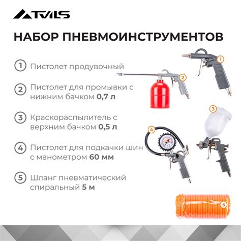 Набор пневмоинструмента 5 предметов - купить с доставкой по выгодным ...