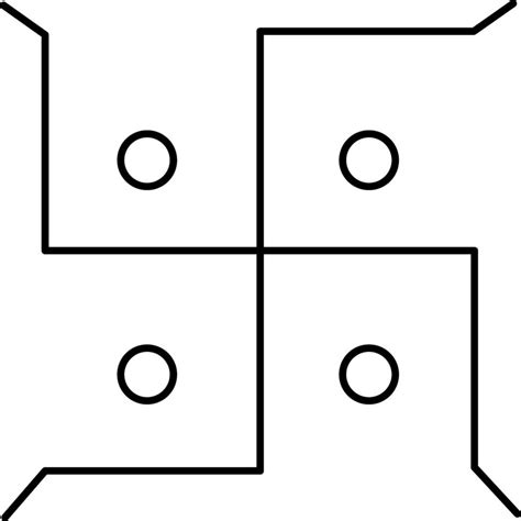 Black Linear Style Swastika Symbol Or Icon. 24557178 Vector Art at Vecteezy