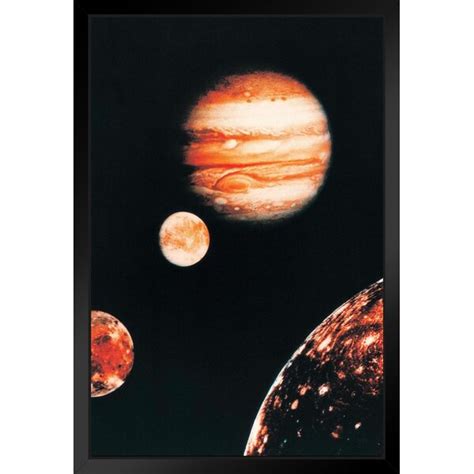 Trinx Jupiter And The Galilean Moons Satellites Photo Art Print Black