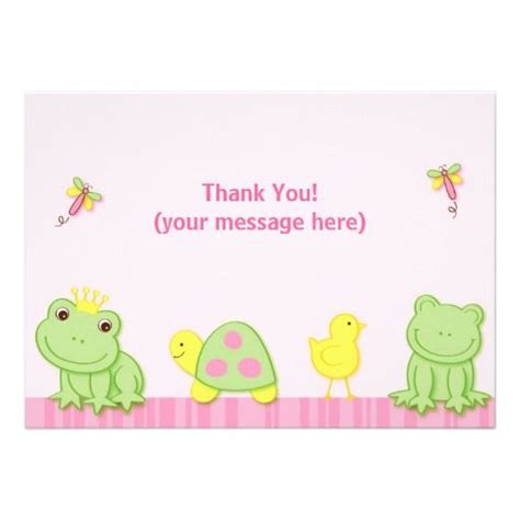 Froggy Tales Frog Thank You Note Cards Custom Baby