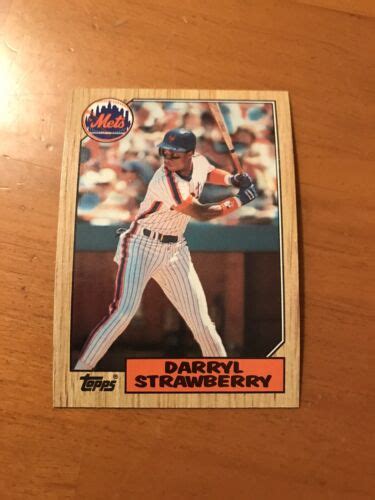 Darryl Strawberry Topps New York Mets Baseball Card Ebay