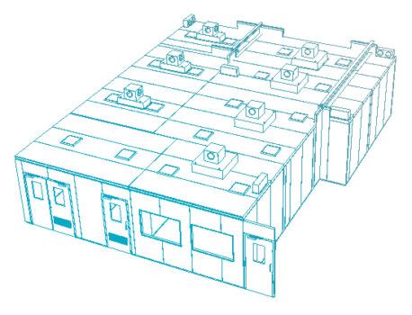 Procleanroom Cleanroom Iso Fully Flush Hardwall Wireframe