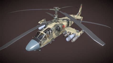 Kamov Ka 52 Alligator Camo Complex Animation Buy Royalty Free 3D