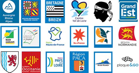 Les Logos Officiels Des Régions Pour Vos Plaques Dimmatriculation