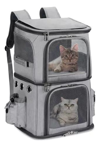 Mochila Transportadora Doble Compartimento Para Gatos Y Perr Mercadolibre