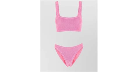 Hunza G Bright Stretch Nylon Bikini In Pink Lyst