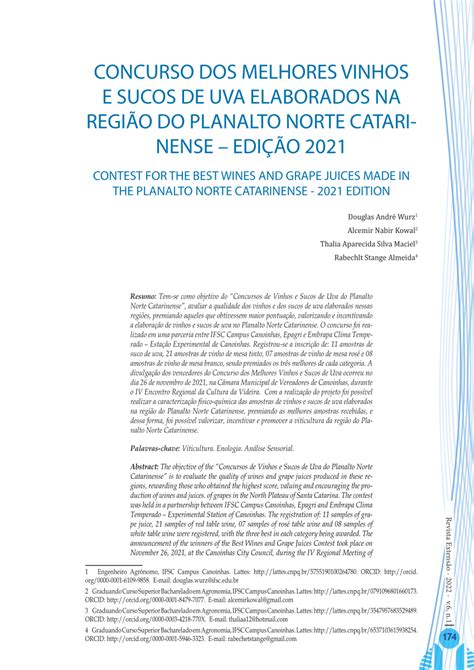 PDF CONCURSO DOS MELHORES VINHOS E SUCOS DE UVA ELABORADOS NA REGIÃO