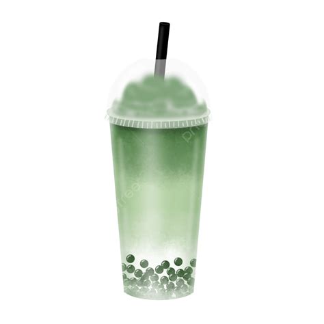 Ice Matcha Boba Boba Matcha Green Tea Png Transparent Clipart Image