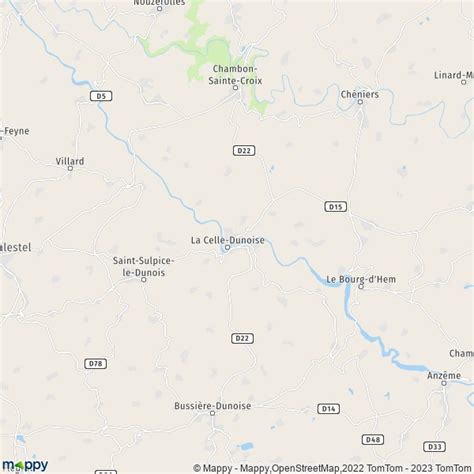 Plattegrond La Celle Dunoise Kaart Van La Celle Dunoise En