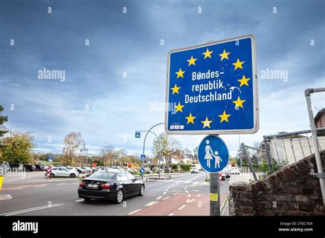 Picture Of The Roadsign Indicating The Entry In Germany A Standard