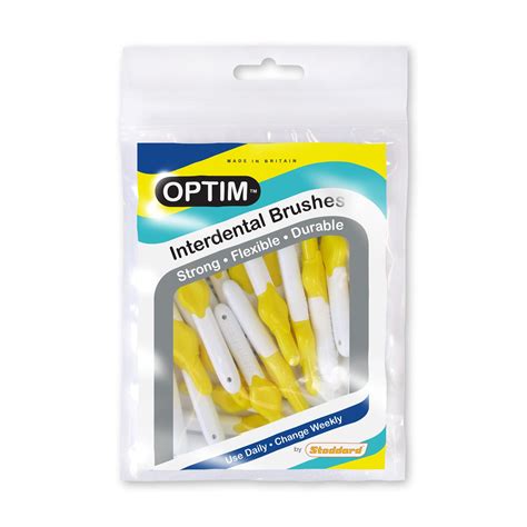 Optim Interdental Brushes Original Size 4 07mm Yellow 25