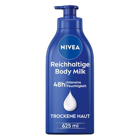 NIVEA Reichhaltige Body Milk 625 ml für 48h Feuchtigkeitspflege