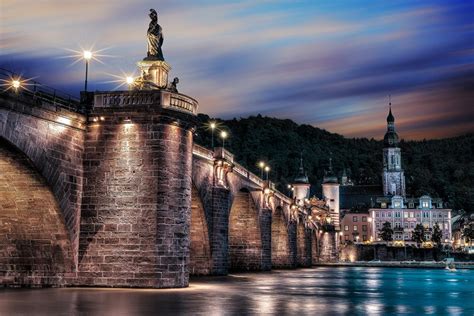 The Old Bridge Heidelberg Germany Neckar River Travel - Etsy