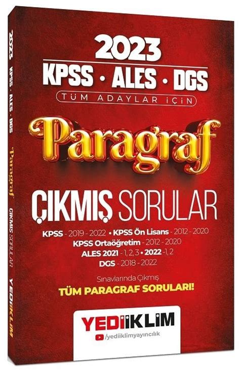 Paragraf Km Sorular Kpss Ales Dgs Yed Kl M Yayinlari Zeta