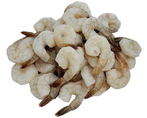 Shrimp White Raw Peeled And Deveined Tail On 16 20 Ct Farm Raised