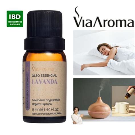 Oleo Essencial Lavanda Ml Via Aroma Puro E Natural Leos Essenciais