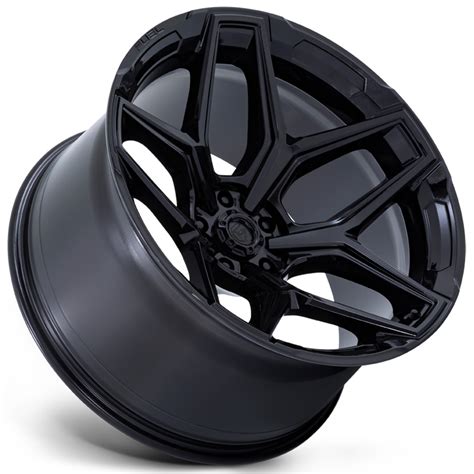 17" Fuel Wheels FC854BX Flux 5 Gloss Black Off-Road Rims #FL411-1