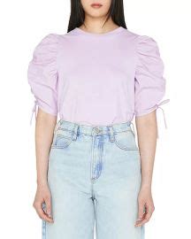 Wornontv Loris Lilac Ruched Puff Sleeve Top On Good Morning America